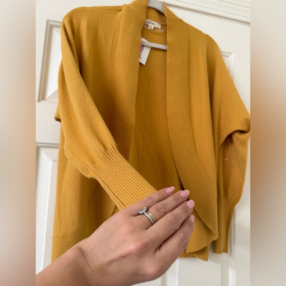 NWT Peyton Primrose Shrug Cardigan Bolero Butterscotch Yellow Size S - Picture 5 of 7